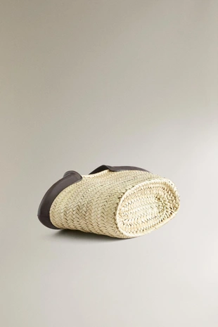 Мини сумка-тоут с деталями из кожи- Заказать в России