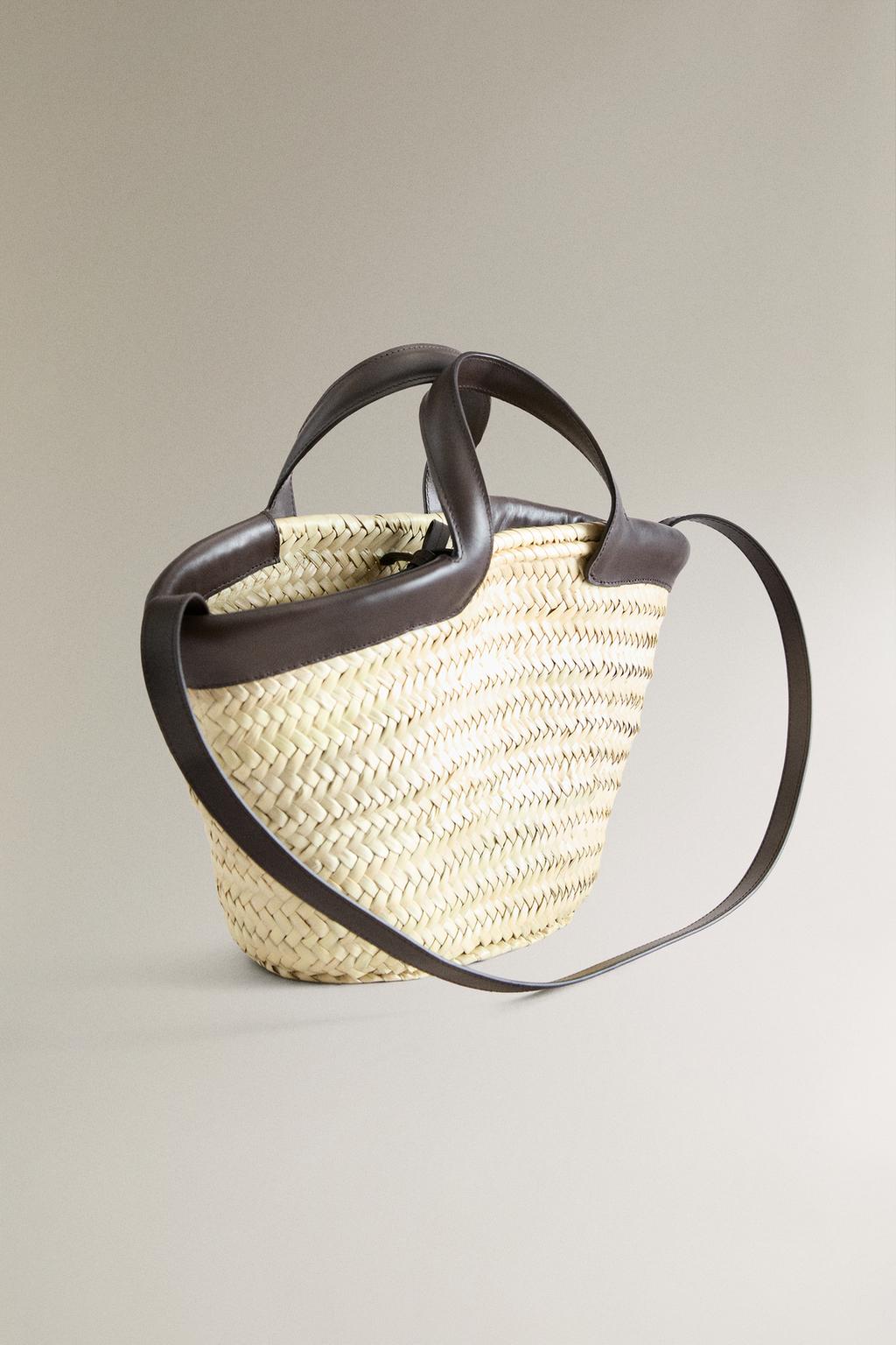 Мини сумка-тоут с деталями из кожи