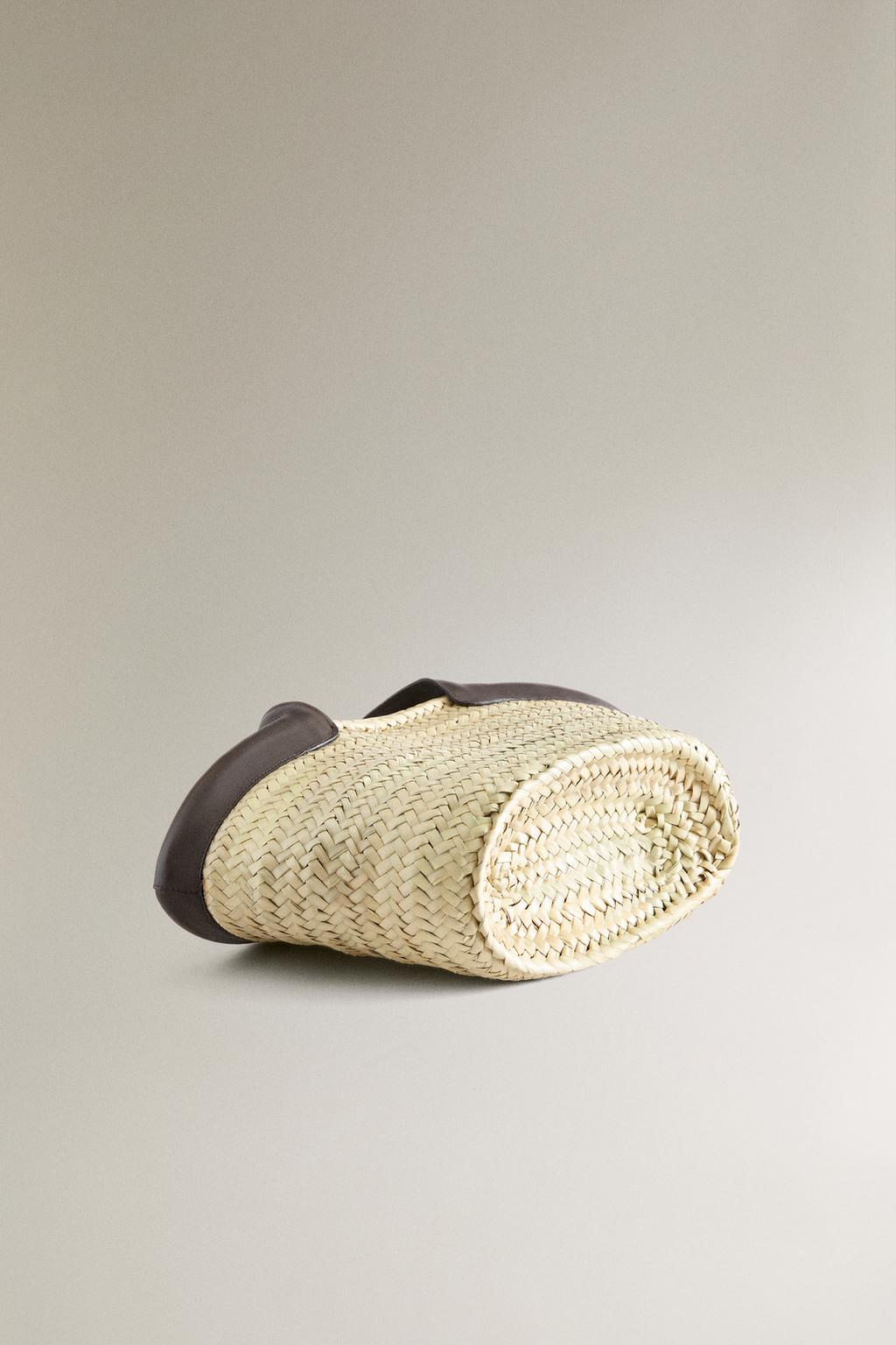 Мини сумка-тоут с деталями из кожи