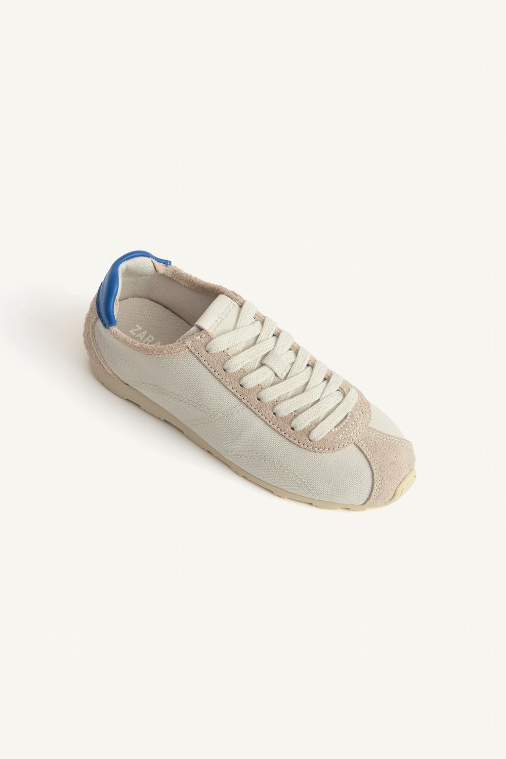 Кроссовки из хлопка и кожи