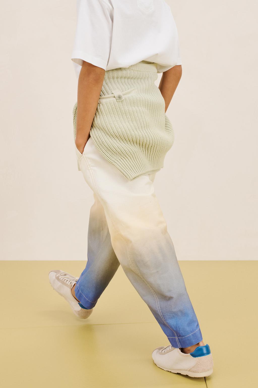 Кроссовки из хлопка и кожи