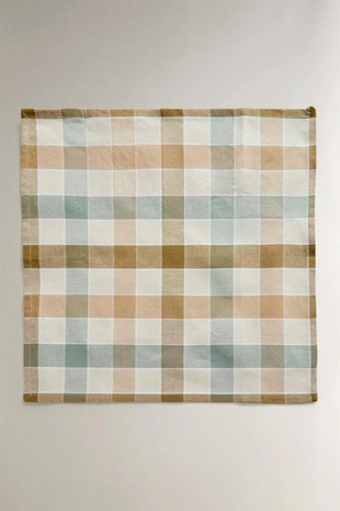 Набор салфеток с клетчатым узором из окрашенной нити (набор из 2)- Заказать в России