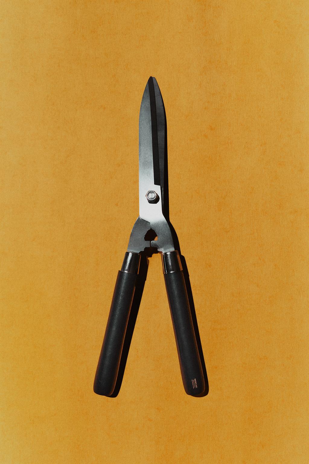 Короткие садовые ножницы для обрезки живой изгороди