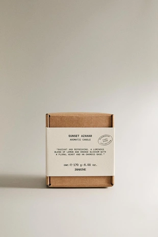 Ароматическая свеча (170 г) с ароматом апельсинового цвета заката- Заказать в России