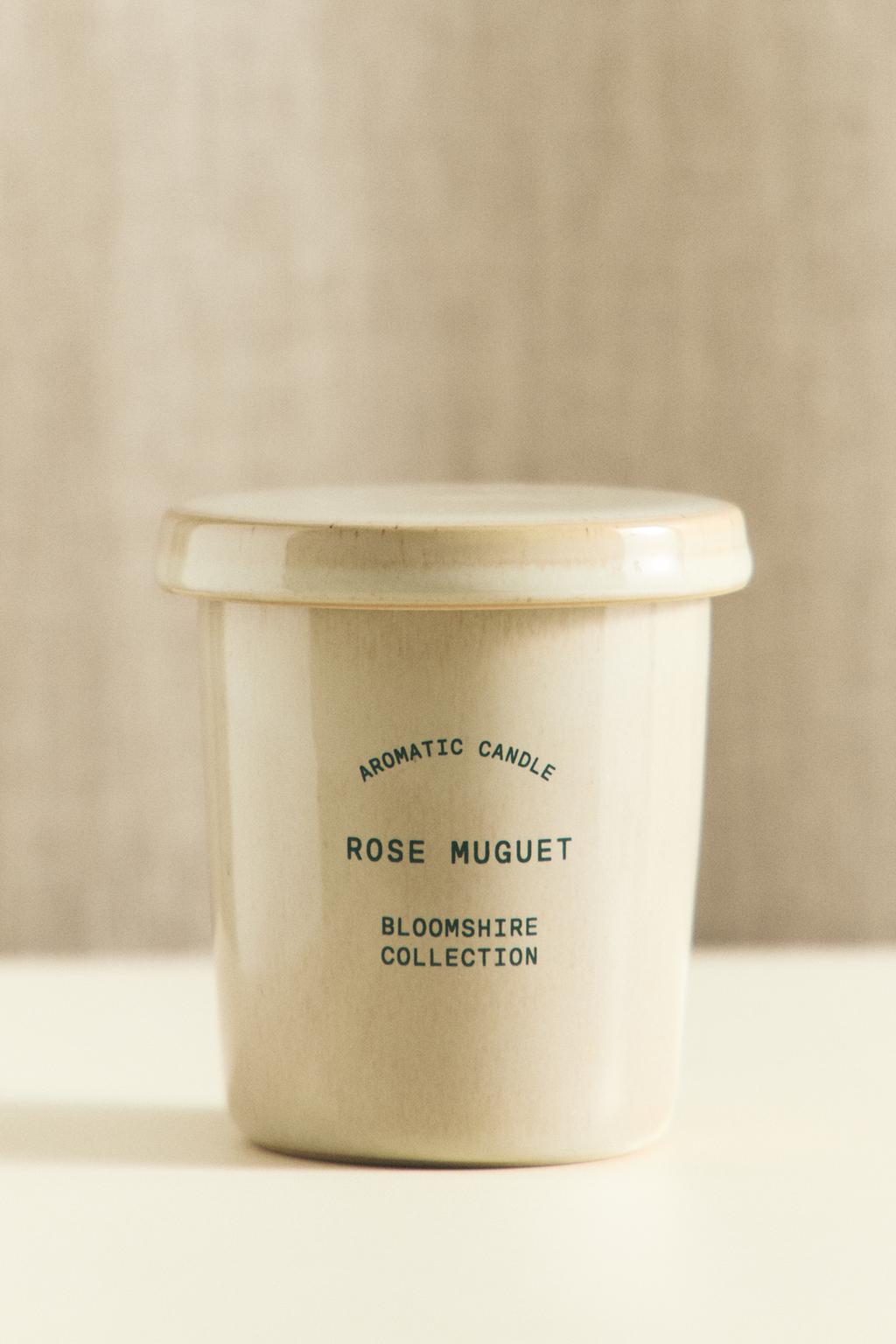 (170 g) ароматическая свеча роза и лилия долины