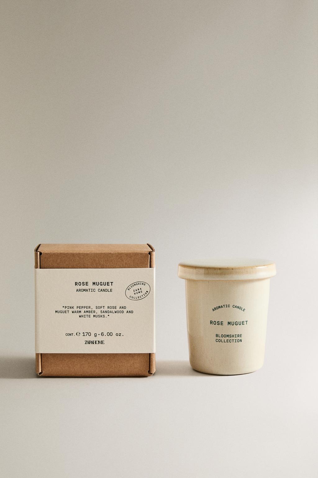 (170 g) ароматическая свеча роза и лилия долины