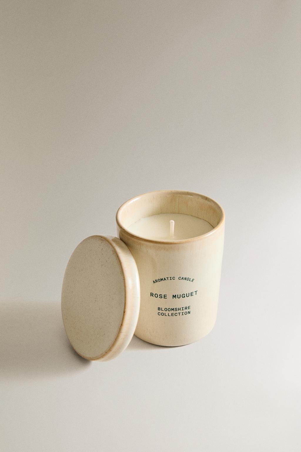 (170 g) ароматическая свеча роза и лилия долины