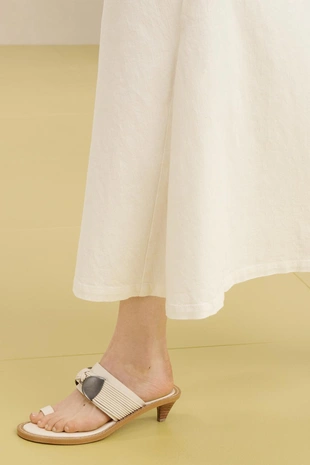 Кожаные босоножки с широким ремешком и узлом 16- Заказать в России