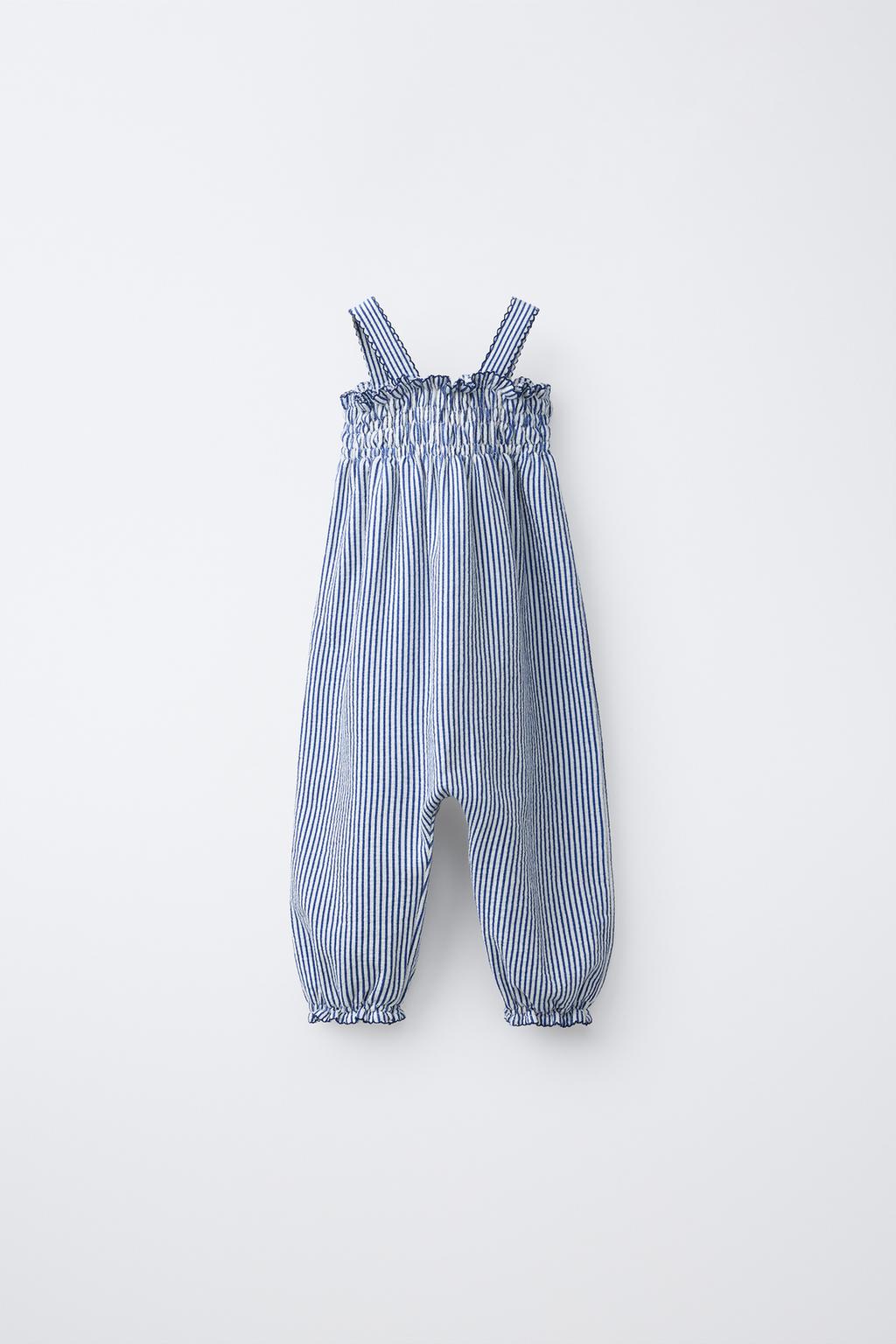 ДЛИННЫЙ КОМБИНЕЗОН В ПОЛОСКУ С ЖАТКОЙ