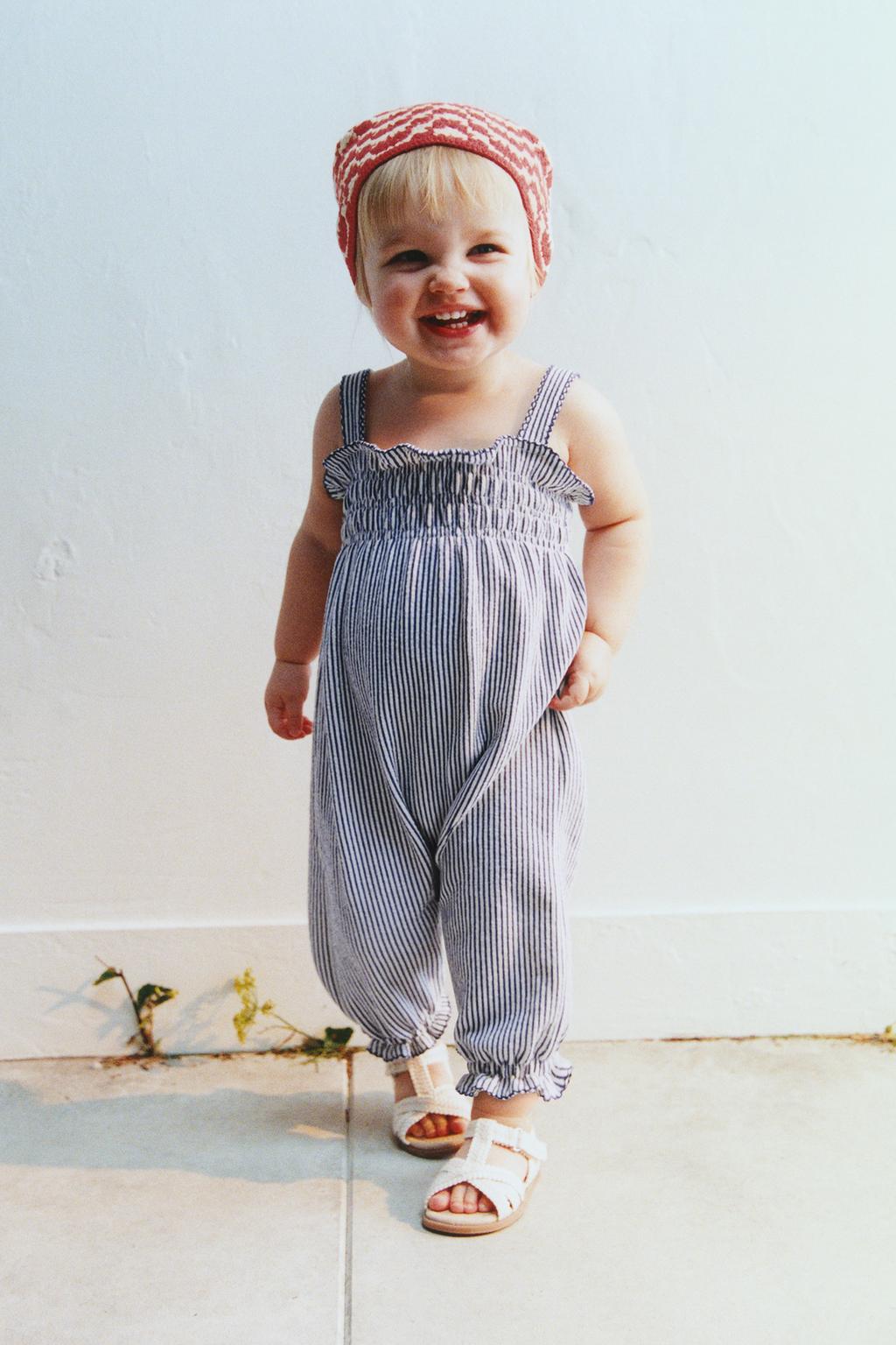 ДЛИННЫЙ КОМБИНЕЗОН В ПОЛОСКУ С ЖАТКОЙ