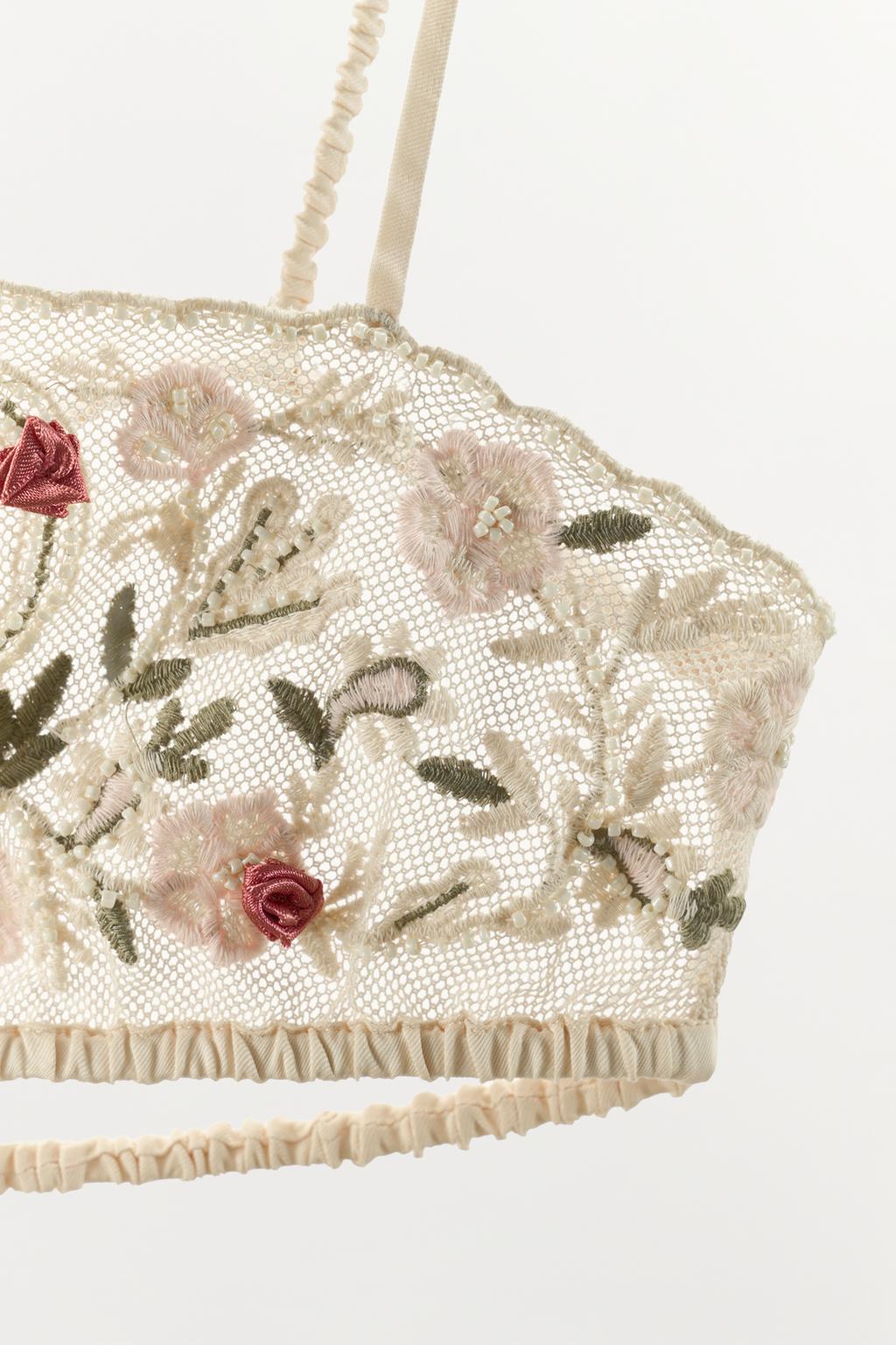 БЮСТГАЛЬТЕР ИЗ ТЮЛЯ С ВЫШИВКОЙ И БУСИНАМИ