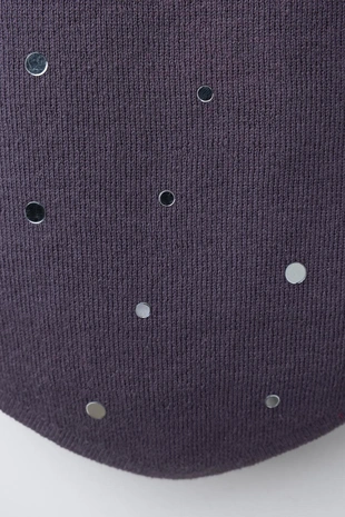 Трикотажный топ с зеркальными аппликациями- Заказать в России