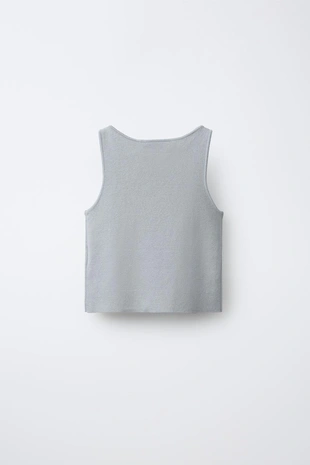 Трикотажный топ с блестками- Заказать в России