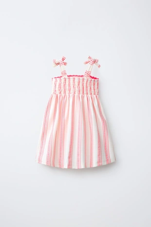 Платье в полоску с вышивкой- Заказать в России