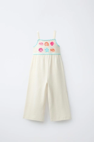 Длинный комбинезон с вышивкой- Заказать в России