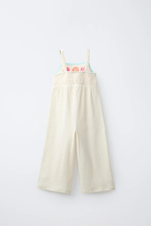 Длинный комбинезон с вышивкой- Заказать в России