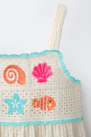 Длинный комбинезон с вышивкой- Заказать в России