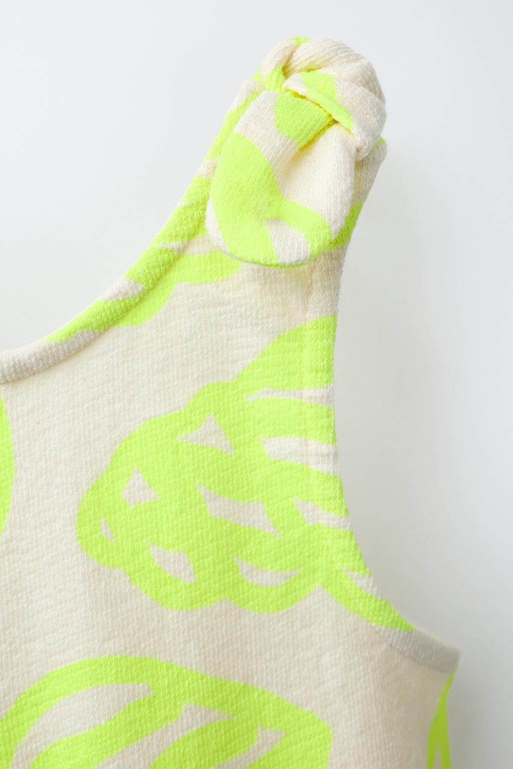 КОРОТКИЙ КОМБИНЕЗОН С МОРСКИМ ПРИНТОМ И УЗЛАМИ