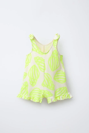 Короткий комбинезон с морским принтом и узлами- Заказать в России