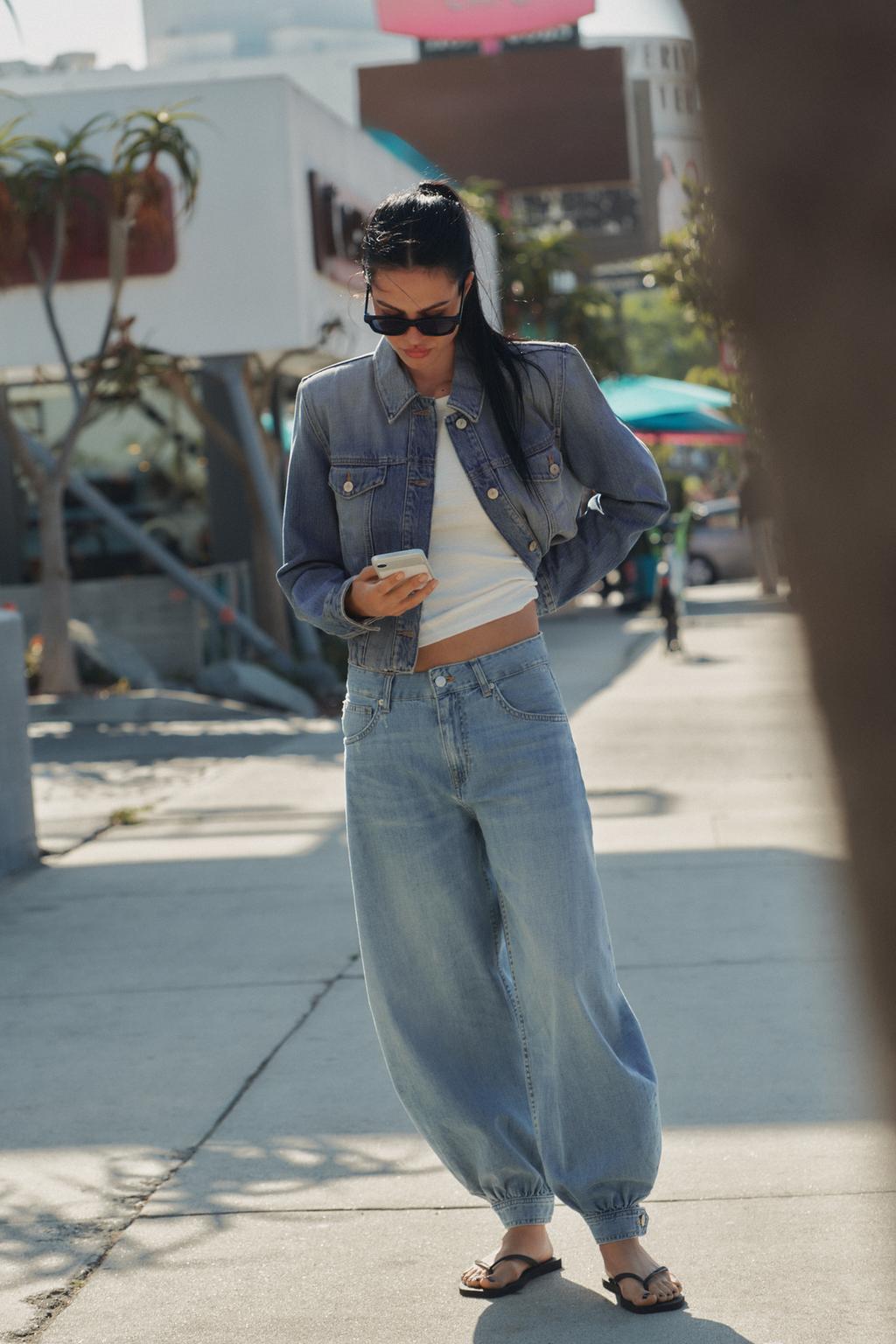 ДЖИНСЫ TRF BALLOON СО СРЕДНЕЙ ПОСАДКОЙ