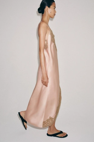 Атласное платье с кружевом — Zw Collection- Заказать в России