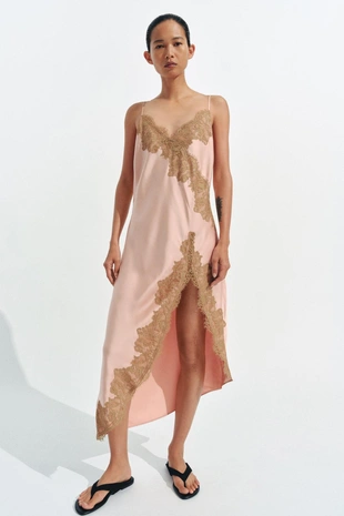 Атласное платье с кружевом — Zw Collection- Заказать в России