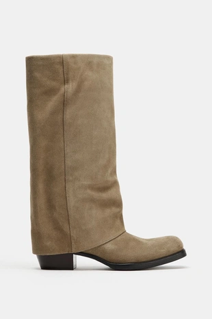 Замшевые сапоги- Заказать в России