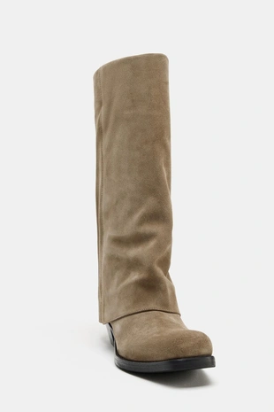 Замшевые сапоги- Заказать в России