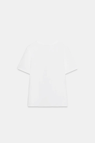 Футболка с рельефным цветком- Заказать в России