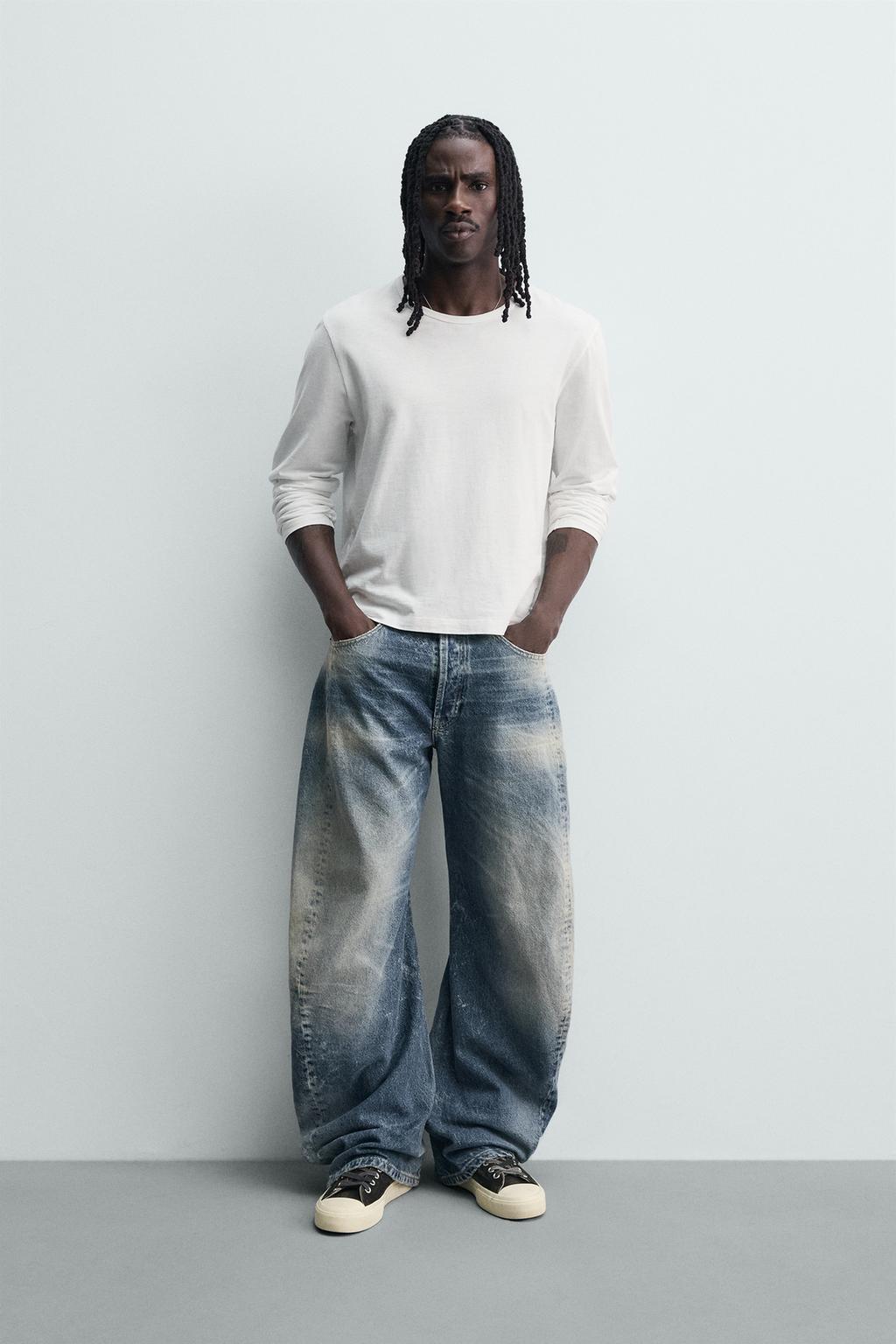 ДЖИНСЫ BARREL FIT С ДЕКОРАТИВНЫМИ ШВАМИ