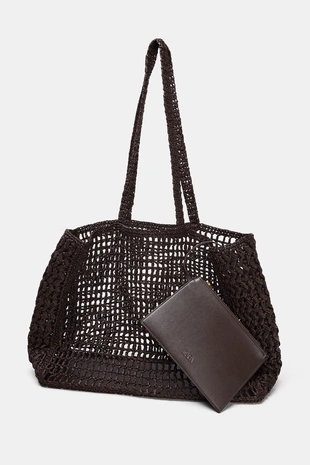 Большая плетеная сумка-шопер- Заказать в России