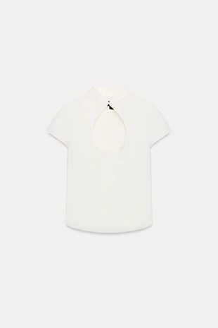 Топ с воротником-стойкой