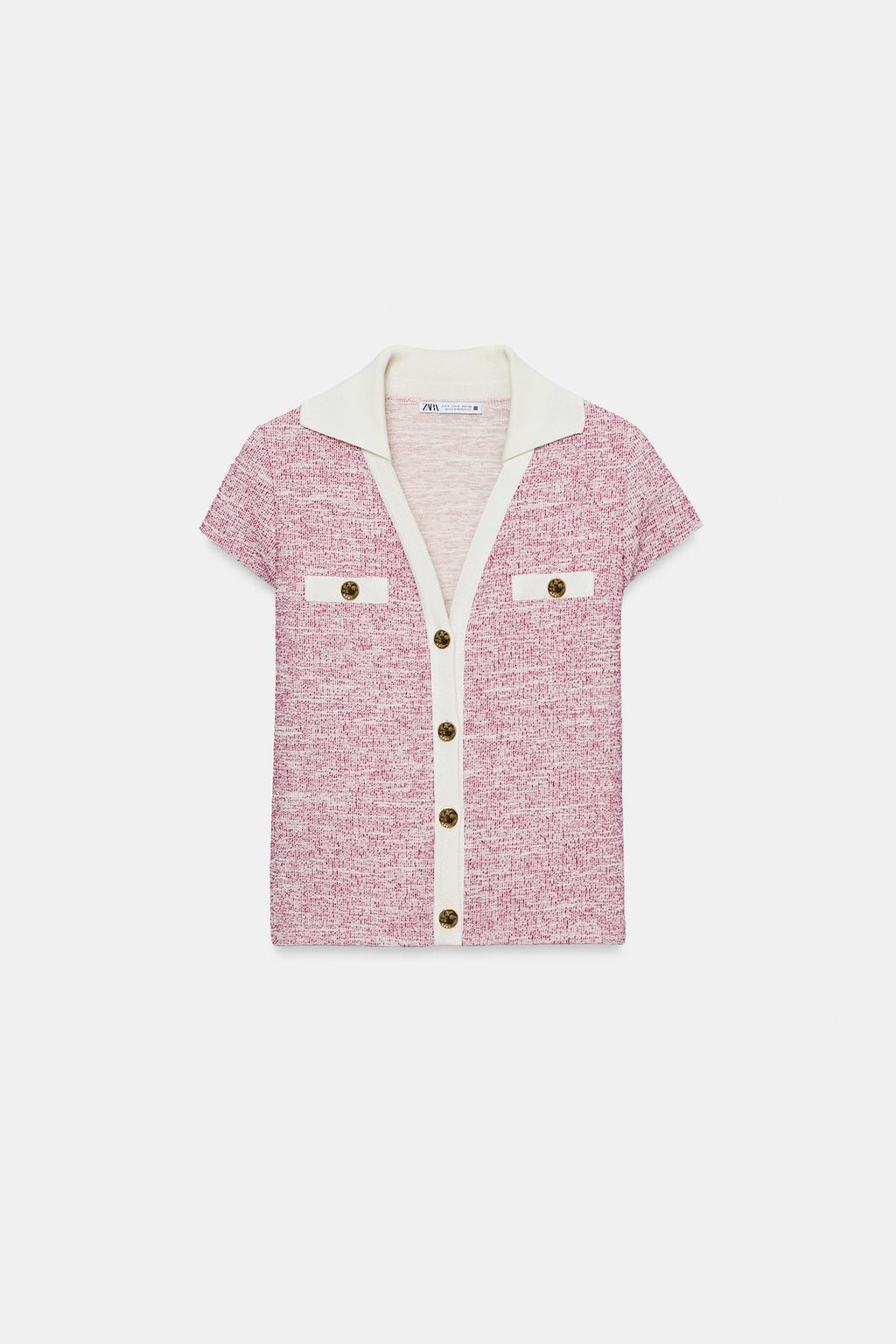 Топ с воротником пуловер