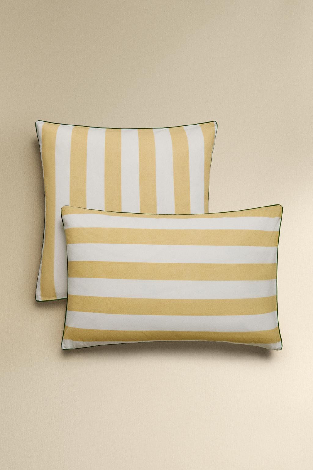 Пододеяльник из выцветшего хлопка в полоску