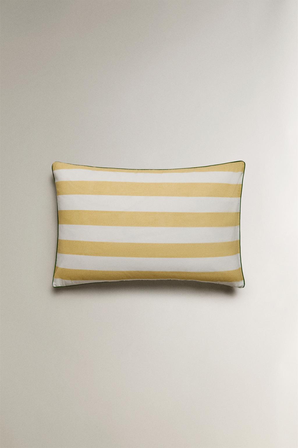 Пододеяльник из выцветшего хлопка в полоску