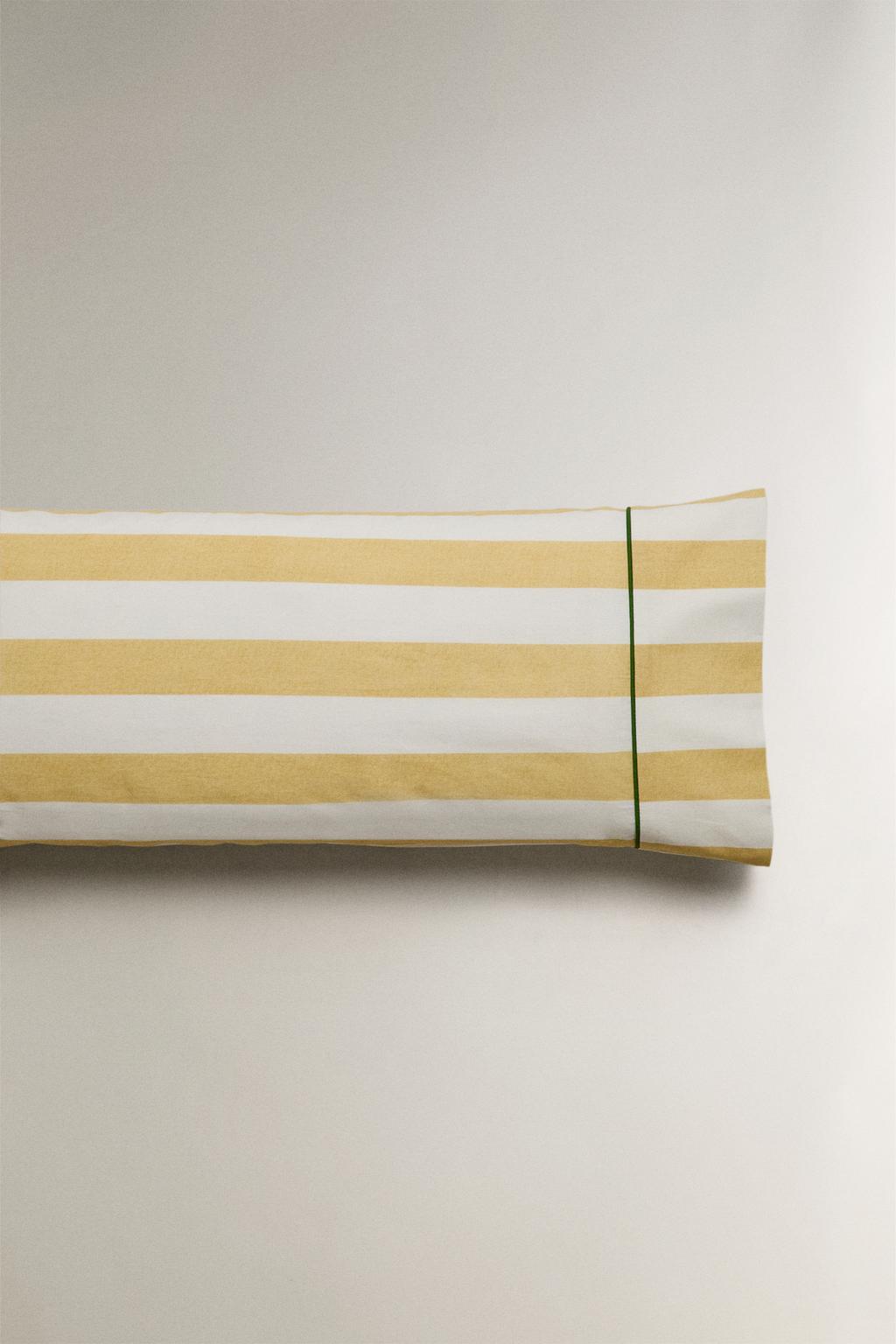 Пододеяльник из выцветшего хлопка в полоску