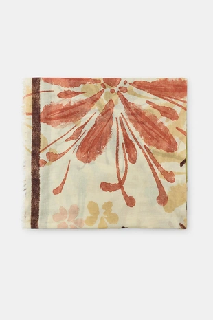 Платок из 100% хлопка с цветочным принтом- Заказать в России