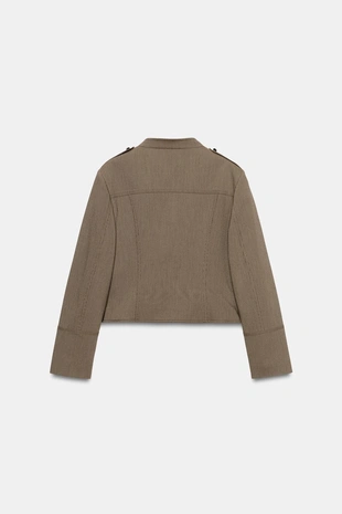 Укороченный блейзер с пуговицами- Заказать в России