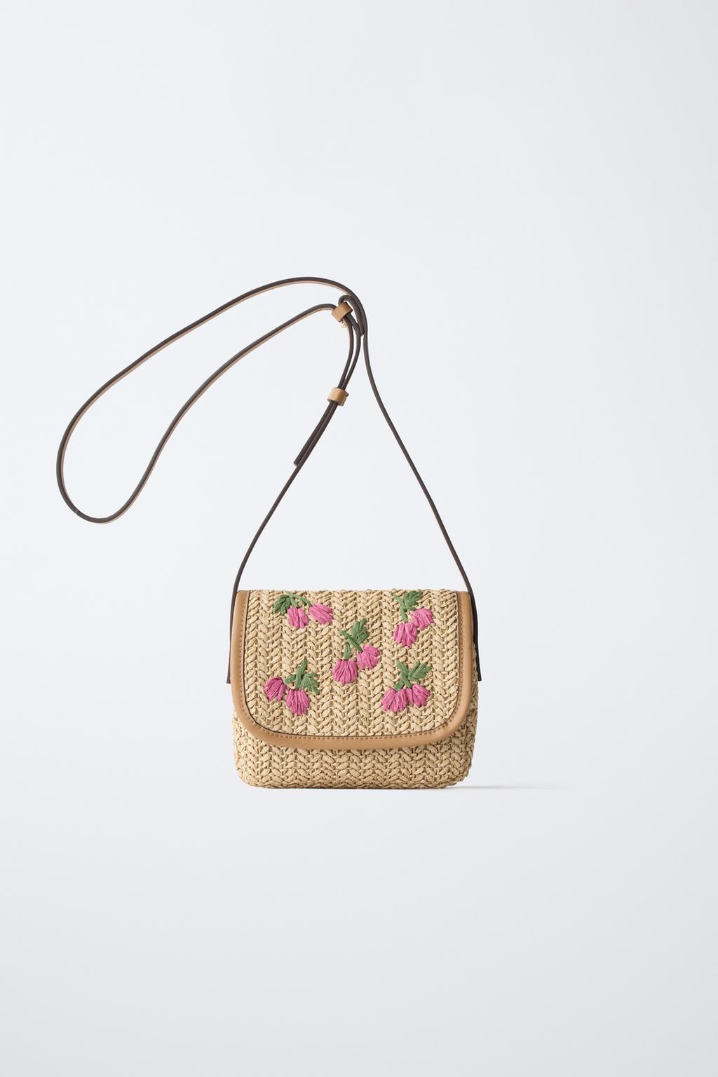 СУМКА ИЗ РАФИИ С ВИШНЯМИ