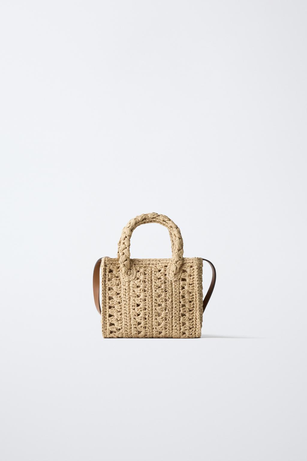 СУМКА ИЗ РАФИИ С МОРСКИМИ ПОДВЕСКАМИ