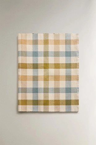 Покрывало для стола из вельветового картона в клетку- Заказать в России