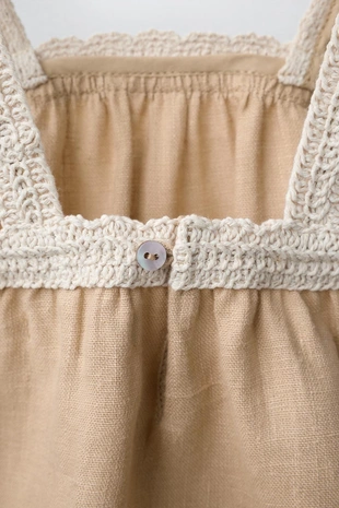 Топ из 100% льна крючком- Заказать в России