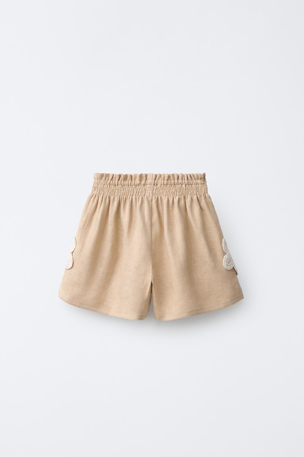 БЕРМУДЫ ИЗ 100% ЛЬНА С ЦВЕТАМИ КРОШЕ