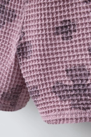 Шорты «вафелька» с цветочным принтом- Заказать в России