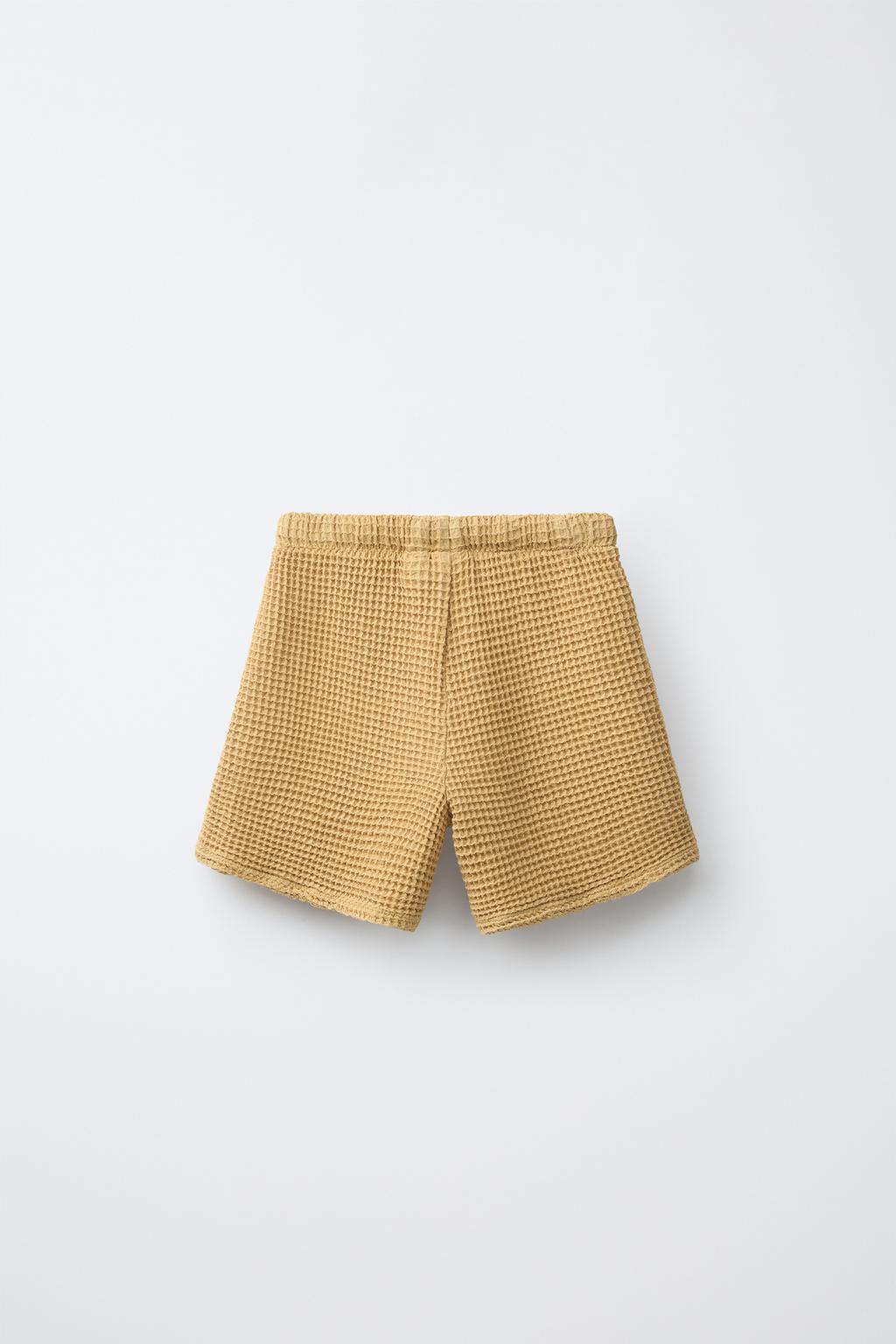 ОДНОТОННЫЕ ШОРТЫ ВАФЕЛЬНОГО ПЛЕТЕНИЯ