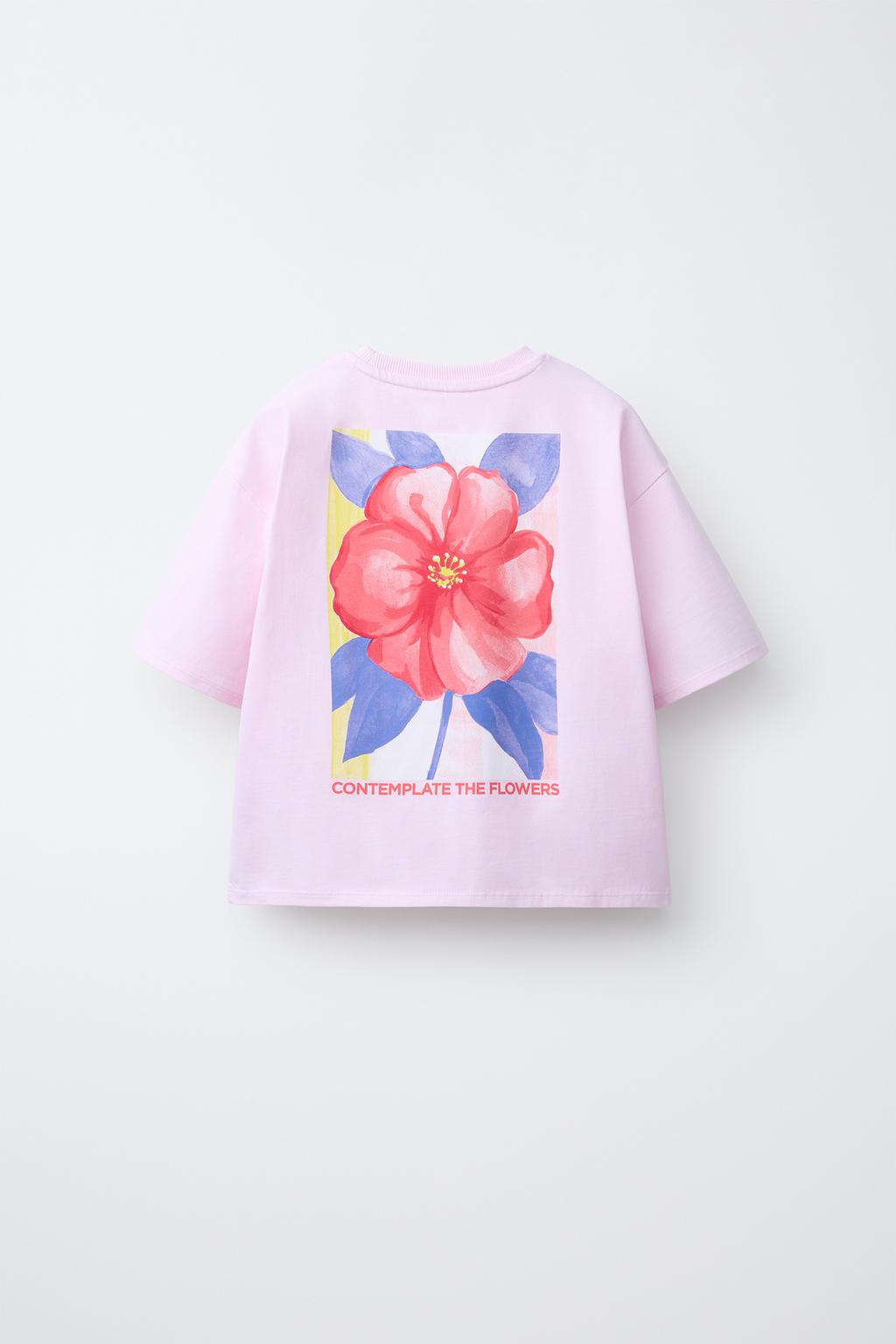 ФУТБОЛКА С ЦВЕТОЧНЫМ ПРИНТОМ