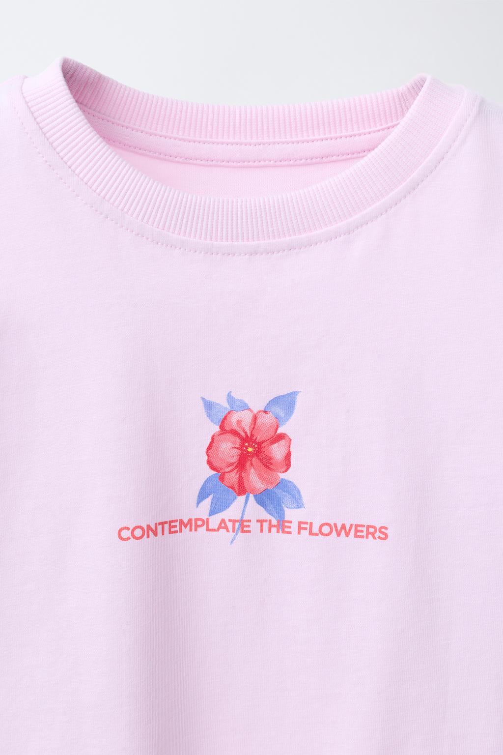 ФУТБОЛКА С ЦВЕТОЧНЫМ ПРИНТОМ