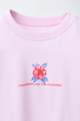 Футболка с цветочным принтом- Заказать в России