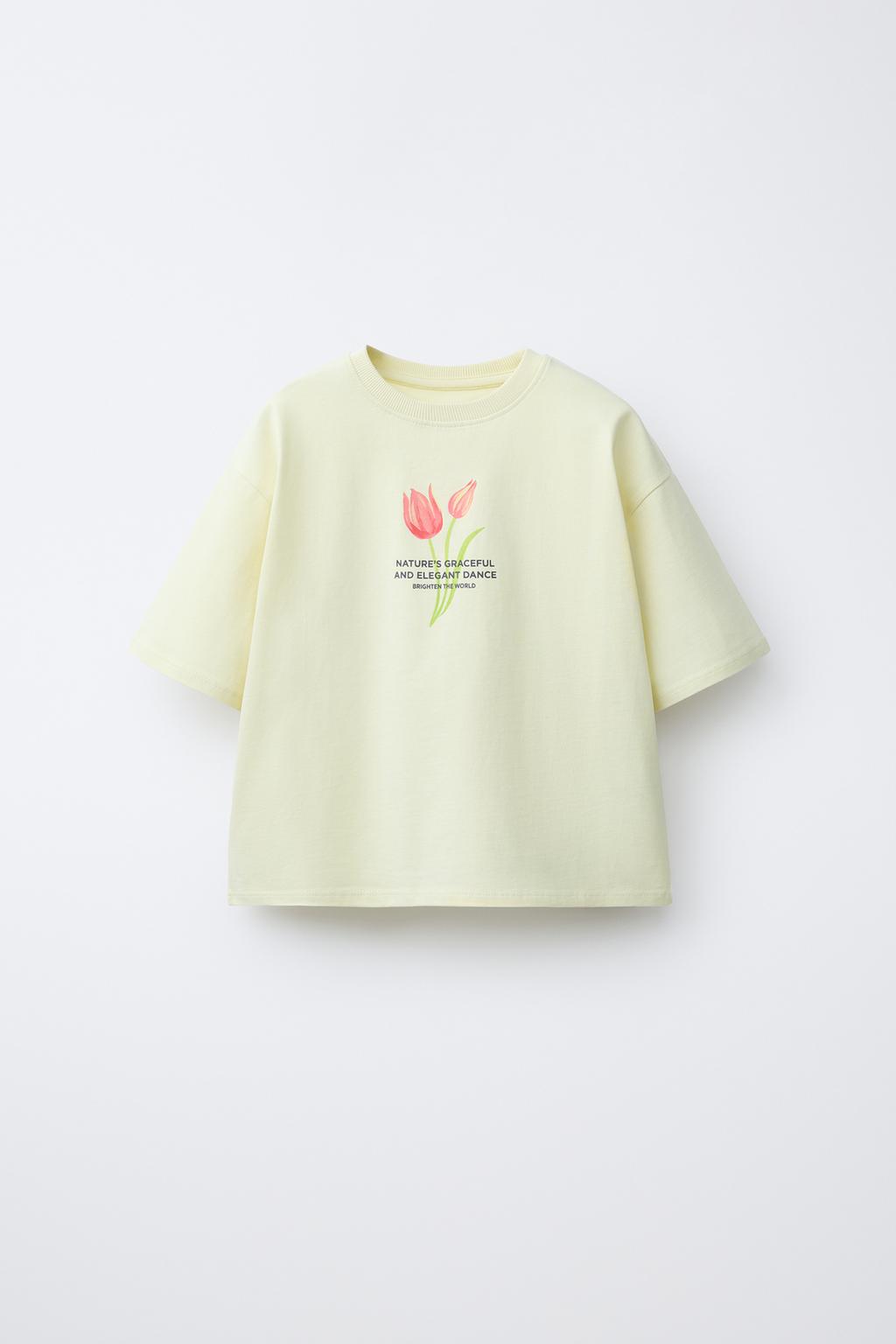 ФУТБОЛКА С ЦВЕТОЧНЫМ ПРИНТОМ