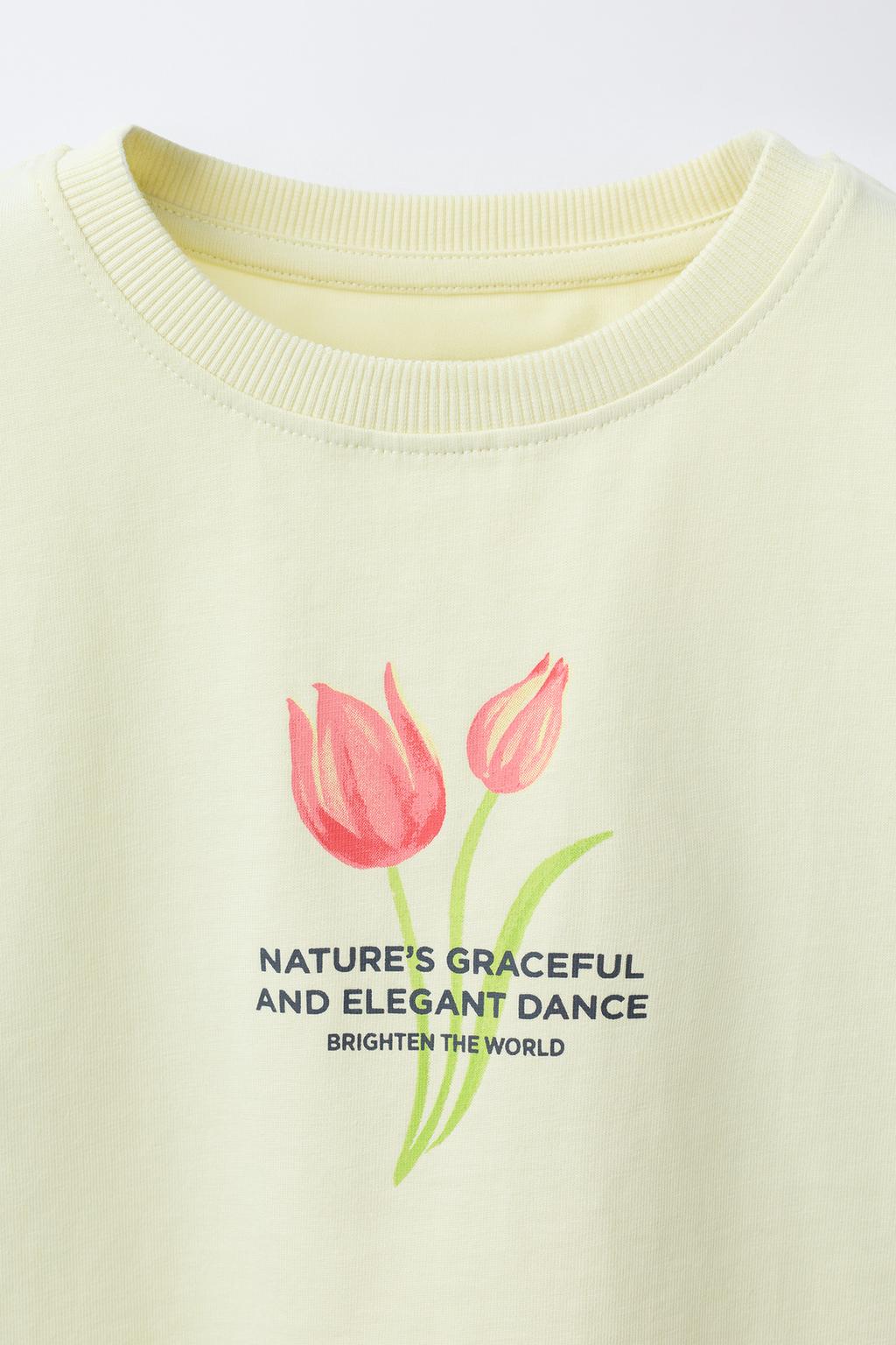 ФУТБОЛКА С ЦВЕТОЧНЫМ ПРИНТОМ